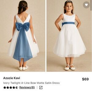 Azazie Ivory & Twilight Dress